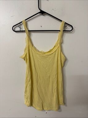 Yellow Lace-Trim Camisole Tank Top for Women
